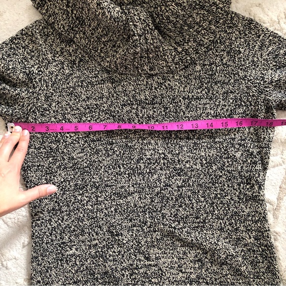 Lauren Ralph Lauren Women’s Chunky Cowl Neck Pullover Sweater, Black Tan Medium - Picture 5 of 7